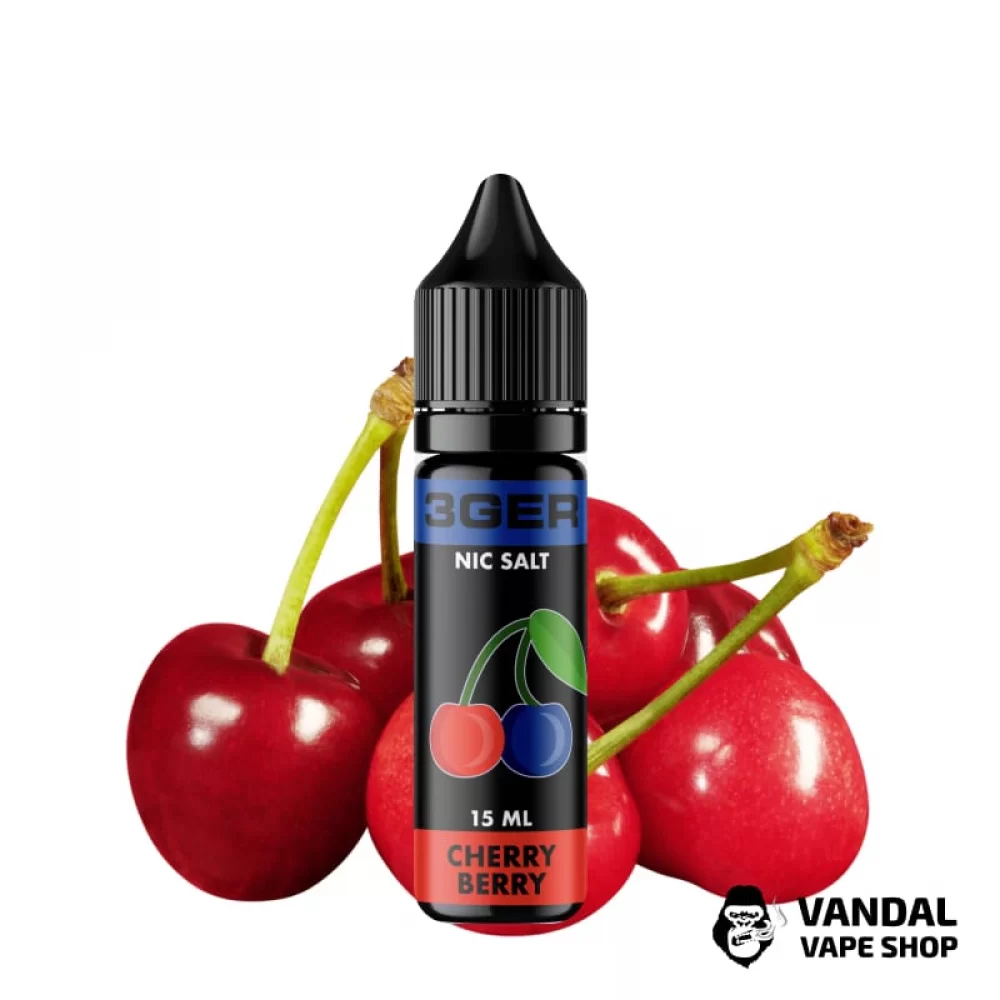 РІДИНА 3Ger Salt - Cherry Berry 15 мл 50 мг НА СОЛЬОВОМУ НІКОТИНІ З СМАКОМ черешні РІДИНА 3Ger Salt - Cherry Berry 15 мл 50 мг НА СОЛЬОВОМУ НІКОТИНІ З СМАКОМ черешні