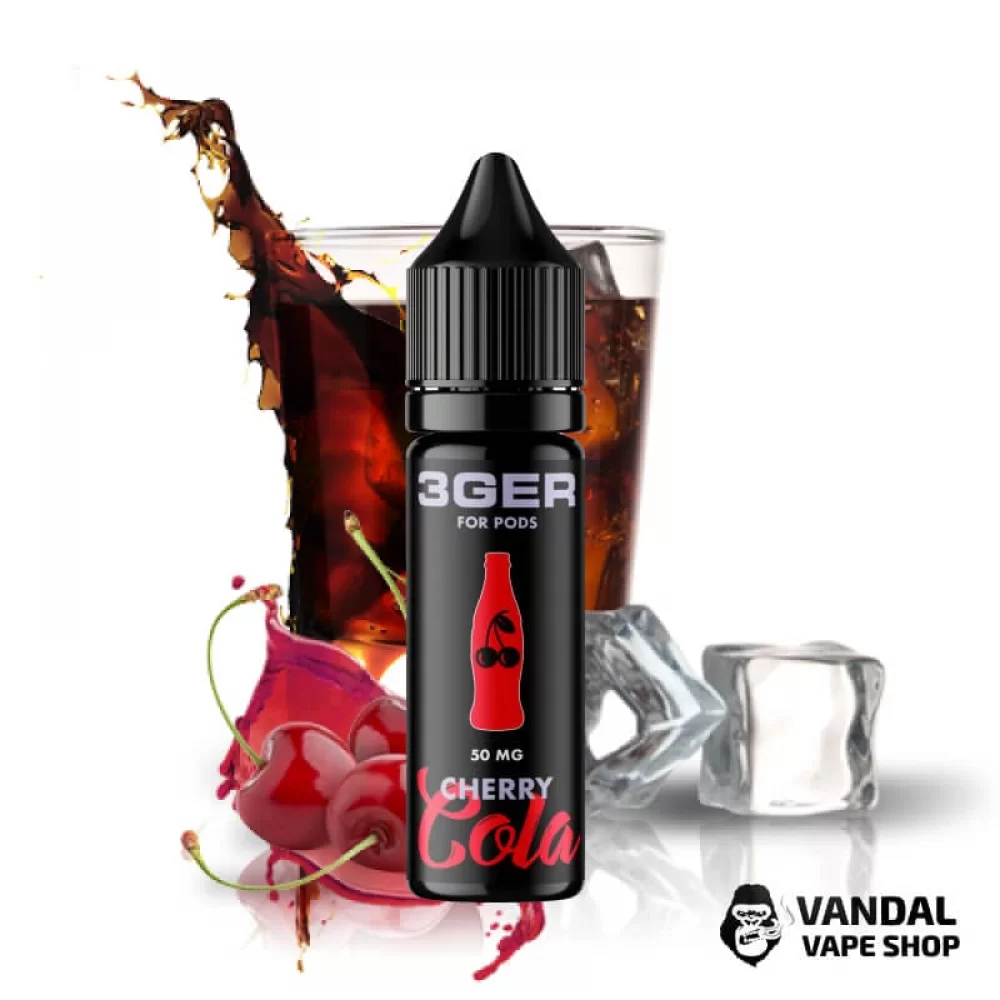 ЖИДКОСТЬ 3Ger Salt - Cherry Cola 15 мл 50 мг НА СОЛЕВОМ НИКОТИНЕ СО ВКУСОМ колы с вышней ЖИДКОСТЬ 3Ger Salt - Cherry Cola 15 мл 50 мг НА СОЛЕВОМ НИКОТИНЕ СО ВКУСОМ колы с вышней