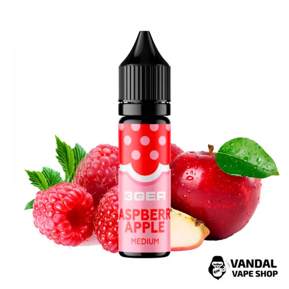 ЖИДКОСТЬ 3Ger Salt 15 мл НА СОЛЕВОМ НИКОТИНЕ 50 мг СО ВКУСОМ малины и яблока ЖИДКОСТЬ 3Ger Salt 15 мл НА СОЛЕВОМ НИКОТИНЕ 50 мг СО ВКУСОМ малины и яблока