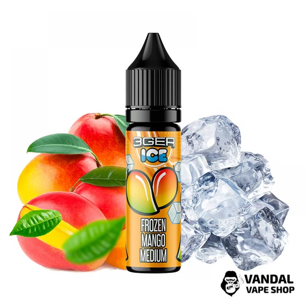 РІДИНА 3Ger Salt 15 мл НА СОЛЬОВОМУ НІКОТИНІ 50 мг зі смаком манго з холодком