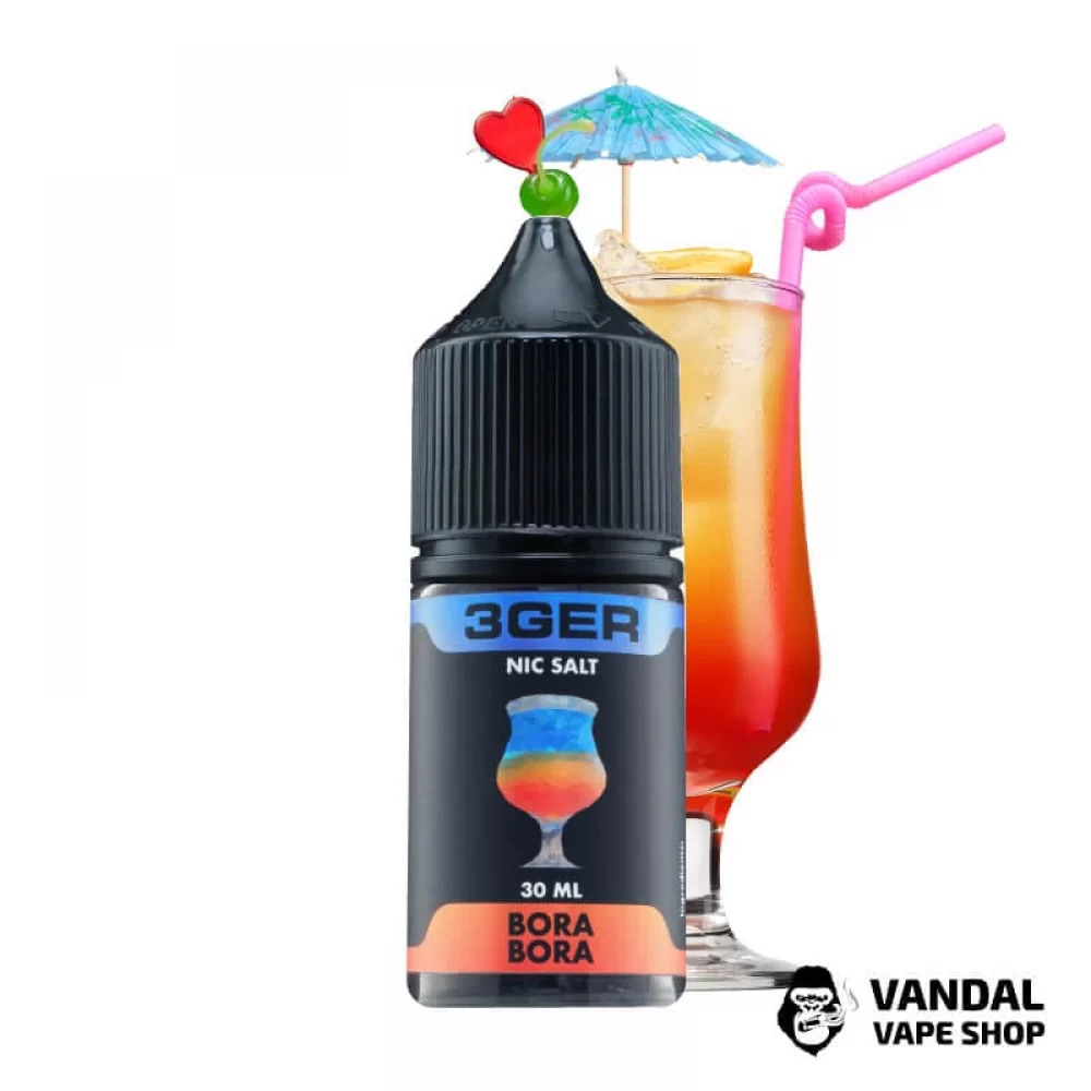 ЖИДКОСТЬ 3Ger Salt - Bora Bora 30 мл 50 мг НА СОЛЕВОМ НИКОТИНЕ СО ВКУСОМ экзотического коктейля