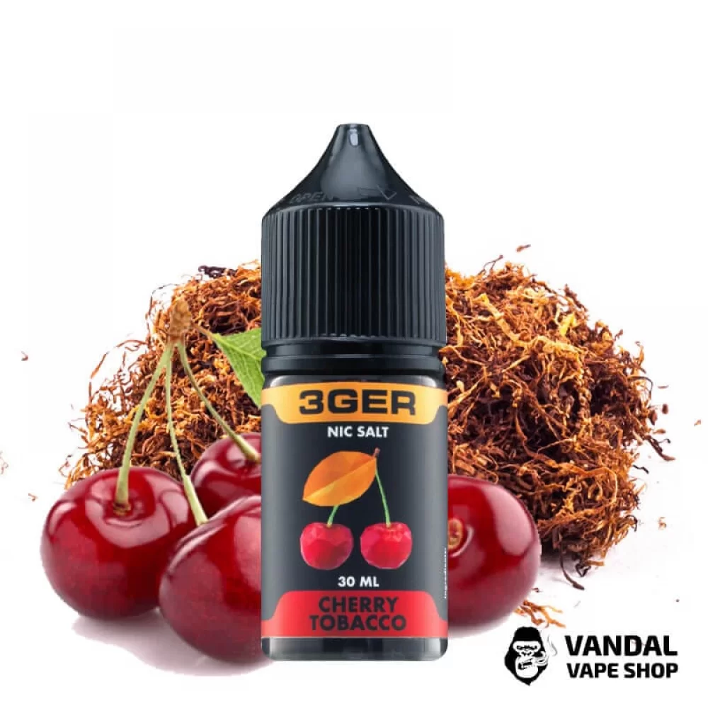 ЖИДКОСТЬ 3Ger Salt - Cherry Tobacco 30 мл 50 мг НА СОЛЕВОМ НИКОТИНЕ СО ВКУСОМ табака с вишней