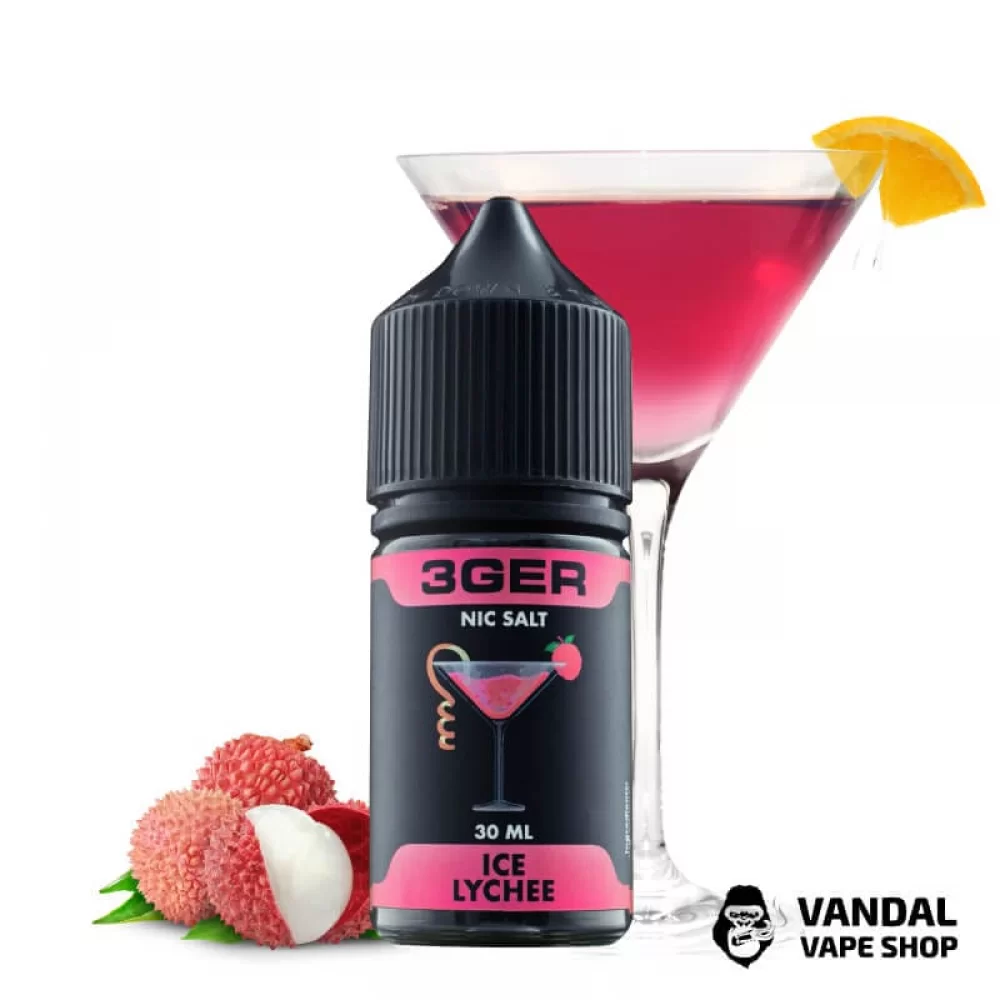 ЖИДКОСТЬ 3Ger Salt - Ice Lychee 30 мл 50 мг НА СОЛЕВОМ НИКОТИНЕ СО ВКУСОМ личи