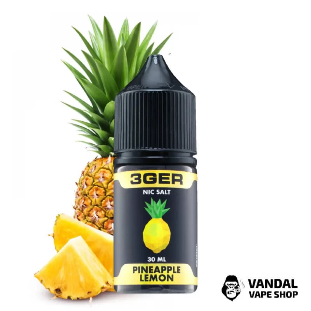ЖИДКОСТЬ 3Ger Salt - Pineapple Lemon 30 мл 50 мг НА СОЛЕВОМ НИКОТИНЕ со вкусом ананаса с лимоном