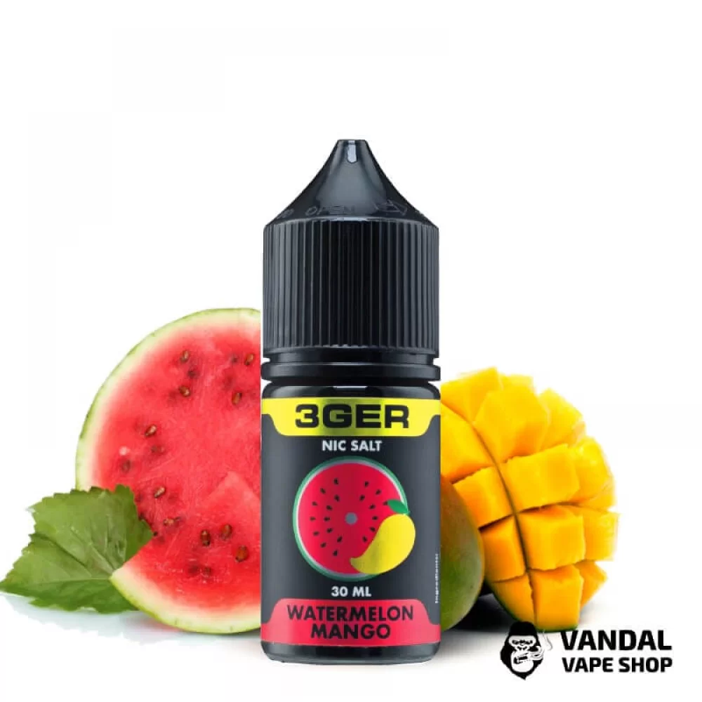 ЖИДКОСТЬ 3Ger Salt - Watermelon Mango 30 мл 25 мг НА СОЛЕВОМ НИКОТИНЕ СО ВКУСОМ манго и арбуза