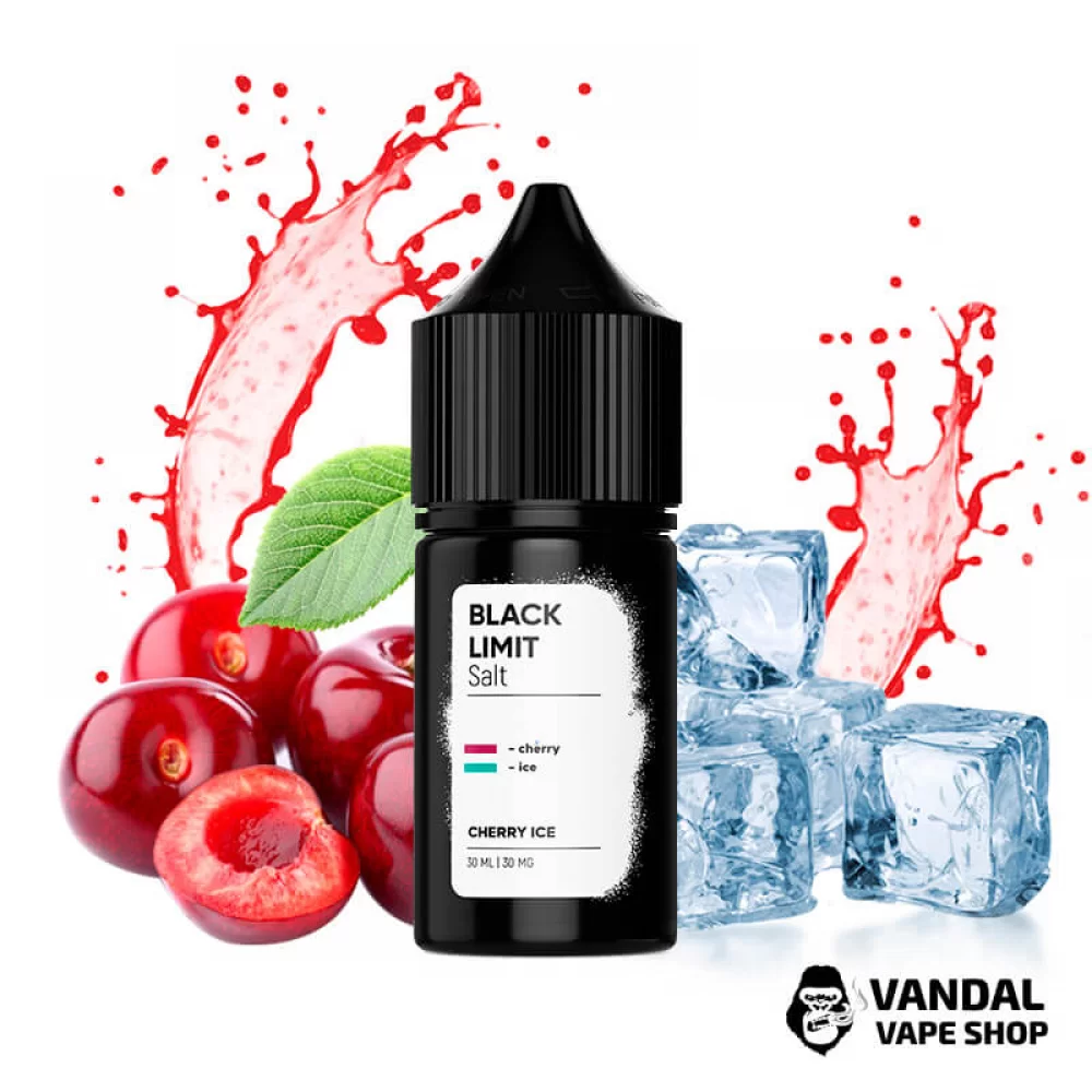 ЖИДКОСТЬ Black Limit 30 мл, 30 мг НА СОЛЕВОМ НИКОТИНЕ со вкусом вишни с холодком ЖИДКОСТЬ Black Limit 30 мл, 30 мг НА СОЛЕВОМ НИКОТИНЕ со вкусом вишни с холодком