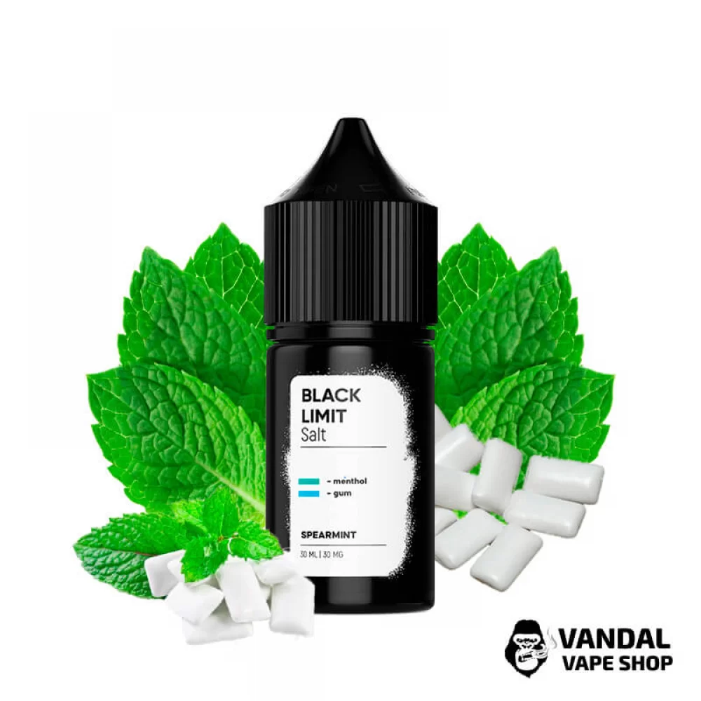 ЖИДКОСТЬ Black Limit 30 мл, 50 мг НА СОЛЕВОМ НИКОТИНЕ со вкусом мятной жвачки