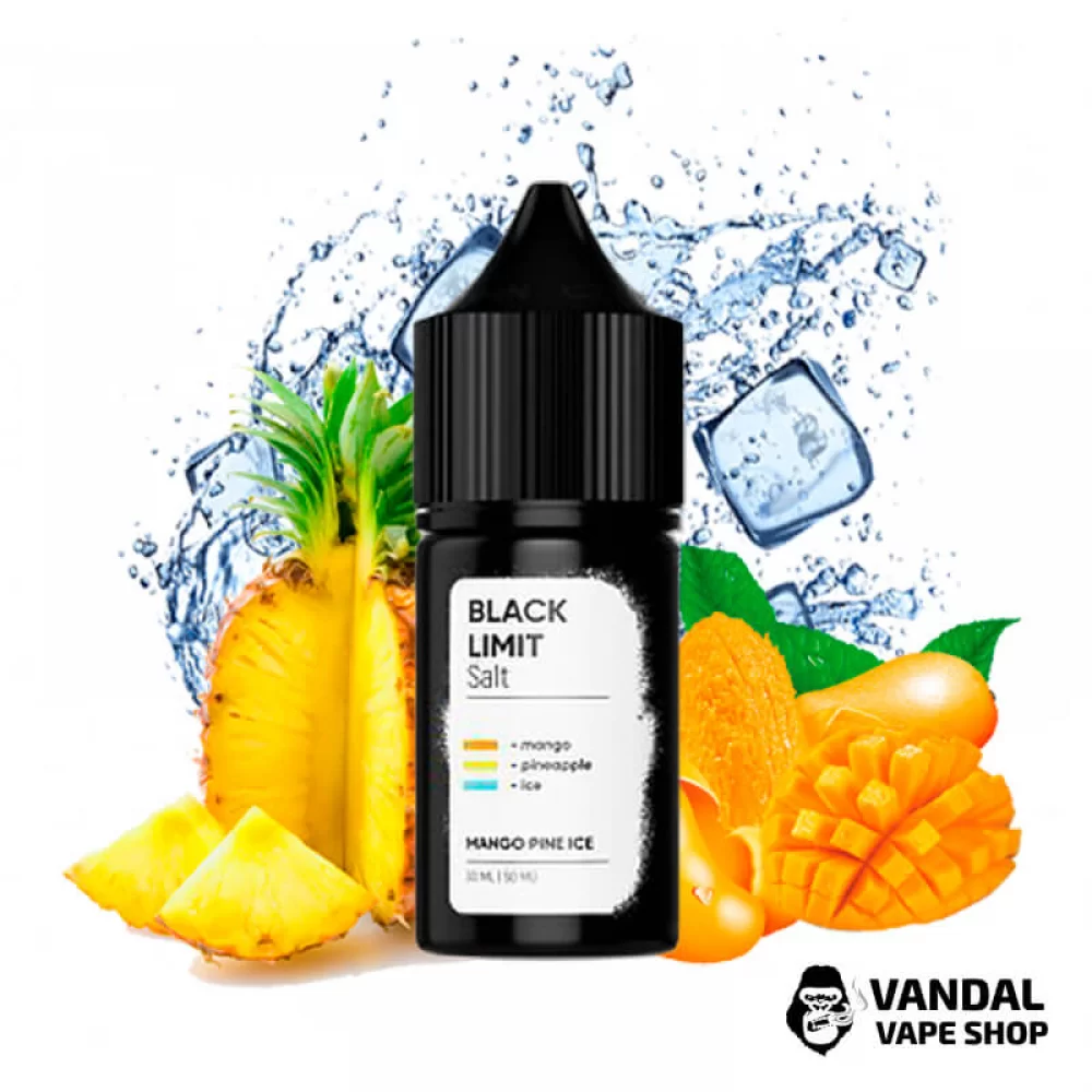 ЖИДКОСТЬ Black Limit Salt 30 мл НА СОЛЕВОМ НИКОТИНЕ со вкусом манго и ананаса с холодком