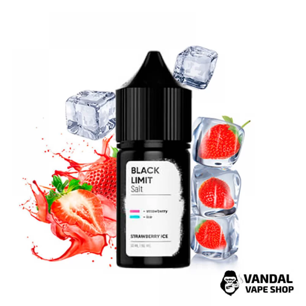 ЖИДКОСТЬ Black Limit Salt 30 мл НА СОЛЕВОМ НИКОТИНЕ 30 мг со вкусом клубники с холодком