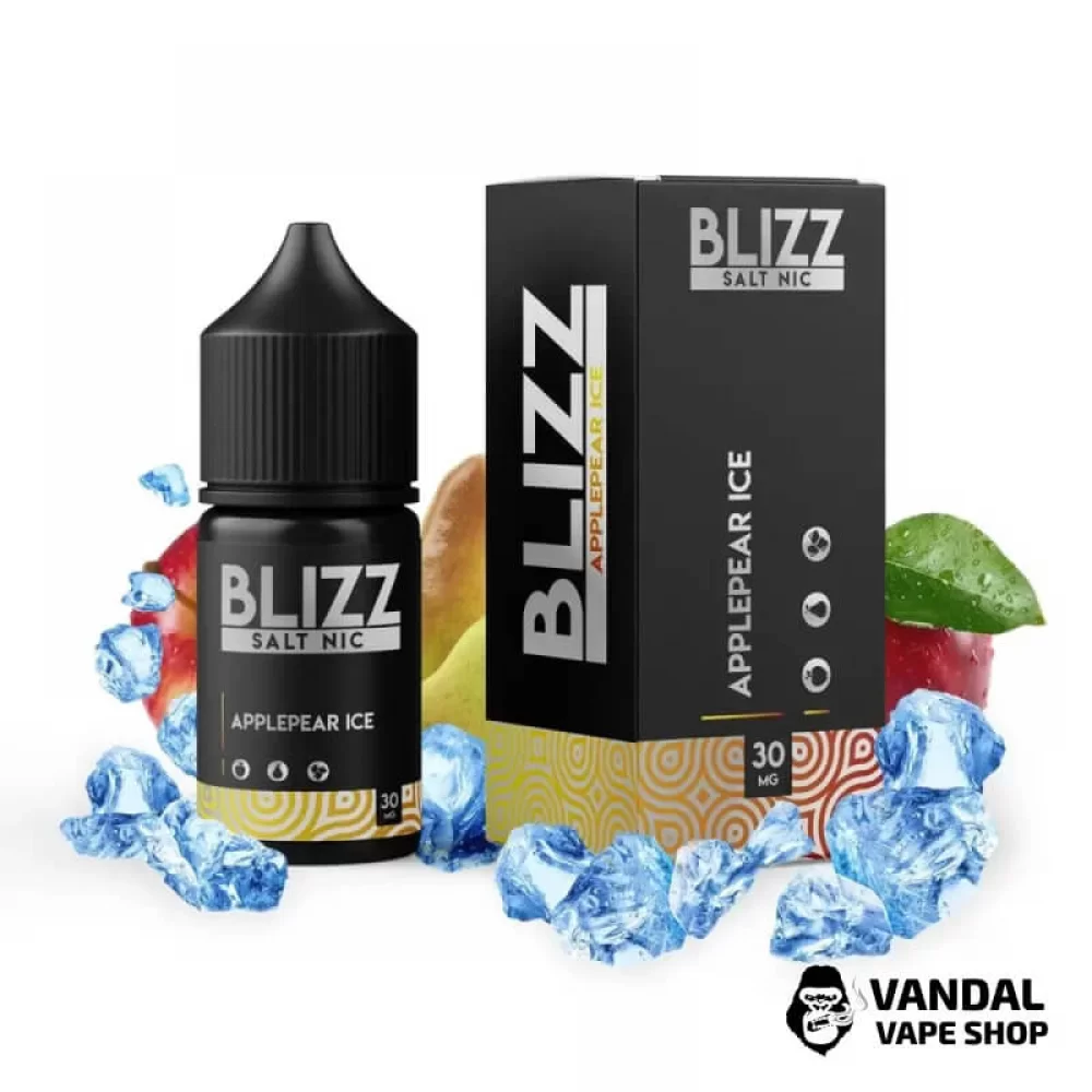 ЖИДКОСТЬ Blizz Salt 30 мл НА СОЛЕВОМ НИКОТИНЕ 50 мг со вкусом яблока и груши с холодком ЖИДКОСТЬ Blizz Salt 30 мл НА СОЛЕВОМ НИКОТИНЕ 50 мг со вкусом яблока и груши с холодком