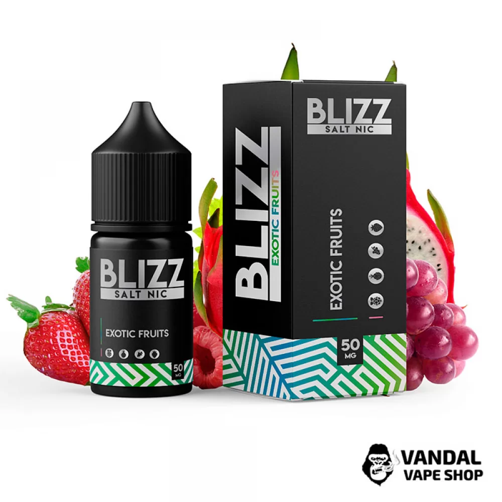 ЖИДКОСТЬ Blizz Salt 30 мл НА СОЛЕВОМ НИКОТИНЕ 30 мг со вкусом экзотических фруктов