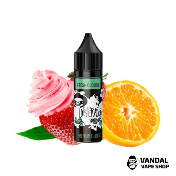 ЖИДКОСТЬ Desperados Salt - Fresh Clouds 15 мл 30 мг НА СОЛЕВОМ НИКОТИНЕ СО ВКУСОМ апельсина и клубники в креме