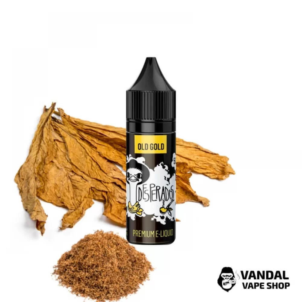 ЖИДКОСТЬ Desperados Salt - Old Gold 15 мл 30 мг НА СОЛЕВОМ НИКОТИНЕ СО ВКУСОМ табака
