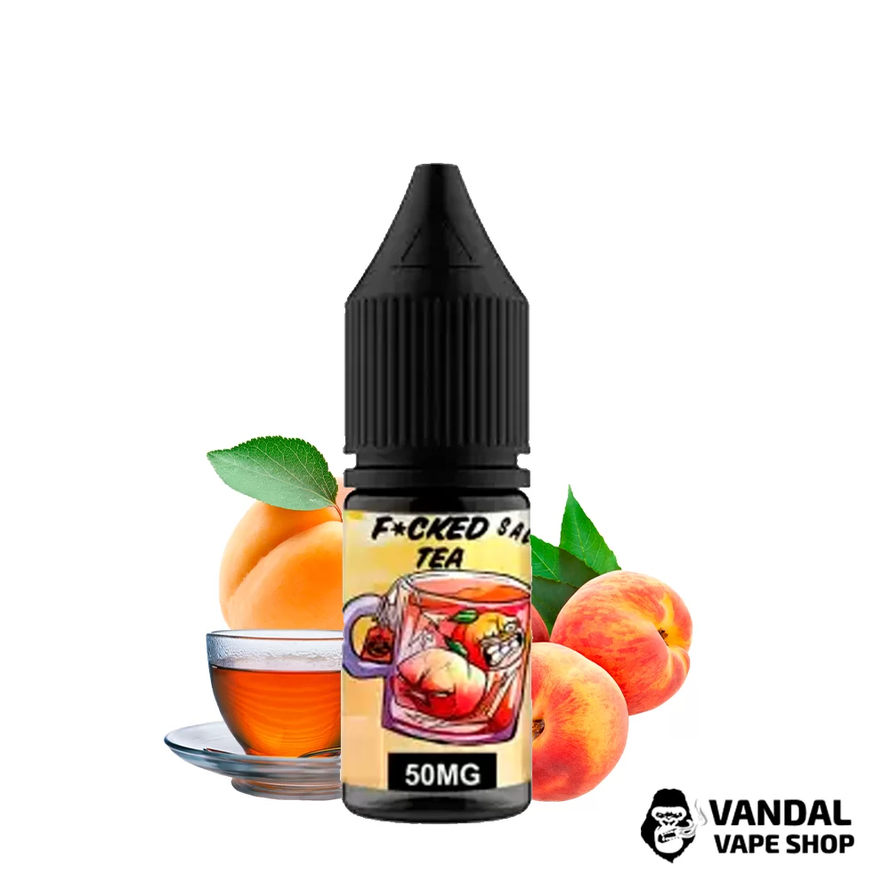Рідина Fucked Lab Salt 10 мл на сольовому нікотині 25 мг зі смаком чаю з персиком та абрикосом Рідина Fucked Lab Salt 10 мл на сольовому нікотині 25 мг зі смаком чаю з персиком та абрикосом