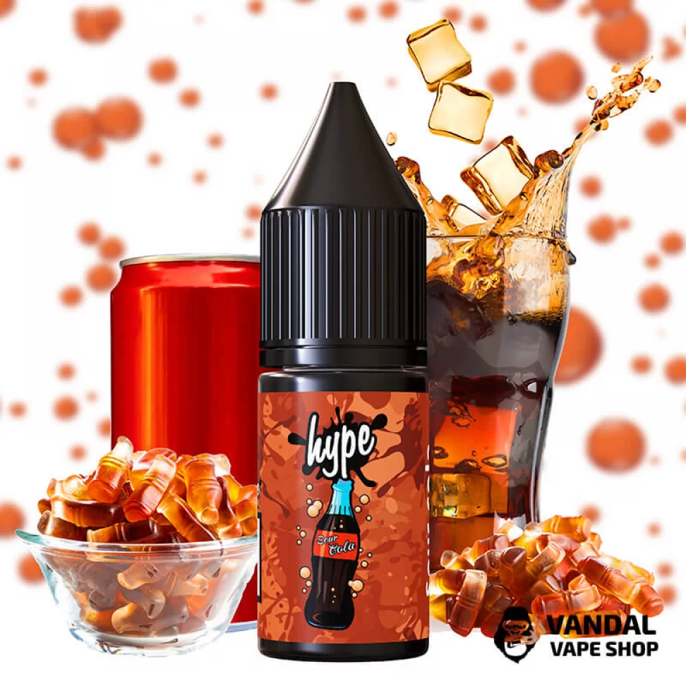 Жидкость Hype 10 мл 30 мг на солевом никотине со вкусом желейных конфет из Coca-Cola Жидкость Hype 10 мл 30 мг на солевом никотине со вкусом желейных конфет из Coca-Cola
