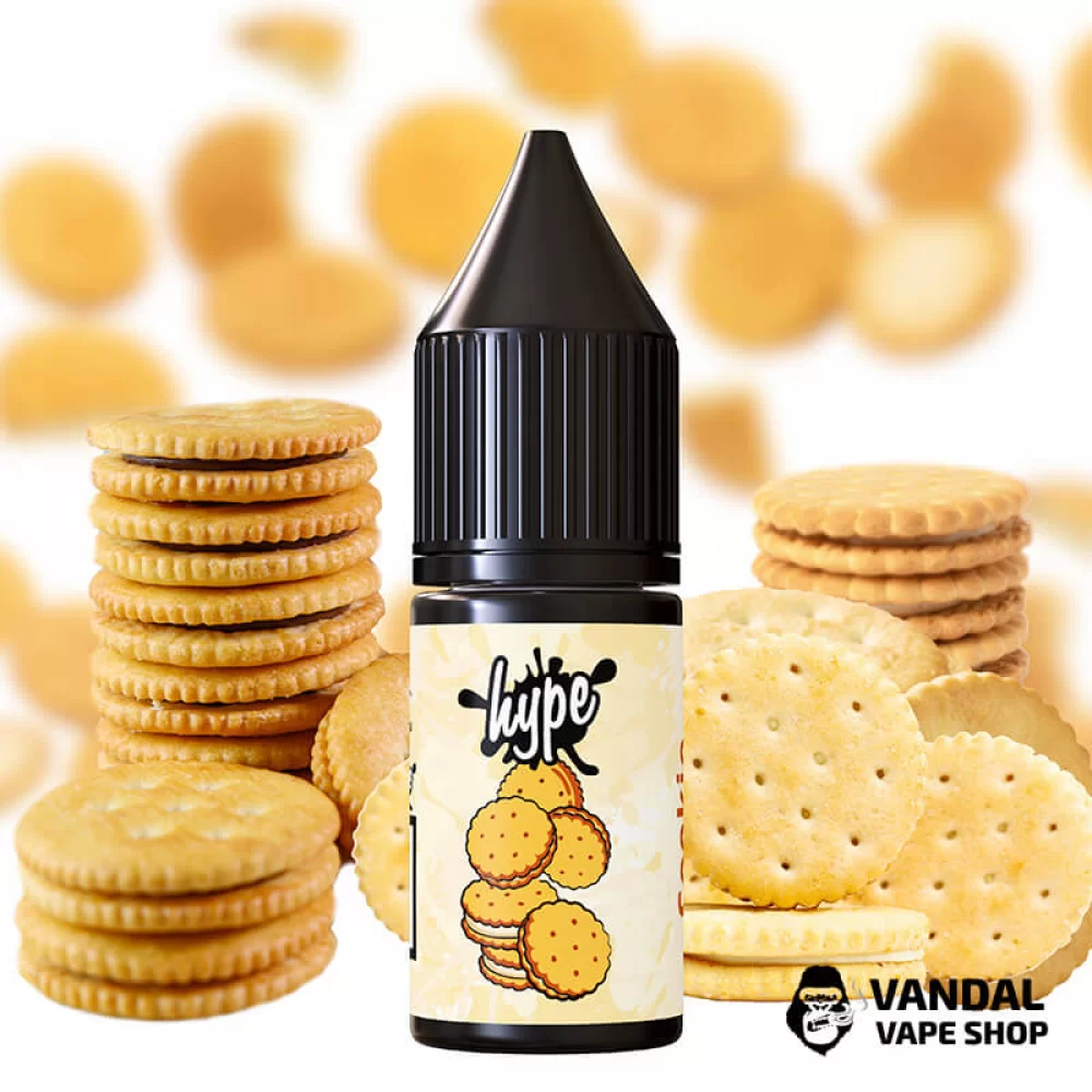 Рідина Hype 10 мл 15 мг на сольовому нікотині зі смаком печива Рідина Hype 10 мл 15 мг на сольовому нікотині зі смаком печива