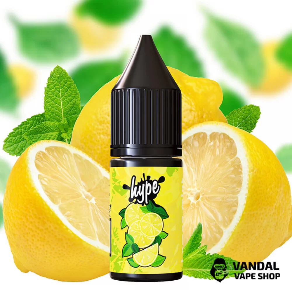 Рідина Hype 10 мл 50 мг на сольовому нікотині зі смаком лимона з холодком Рідина Hype 10 мл 50 мг на сольовому нікотині зі смаком лимона з холодком