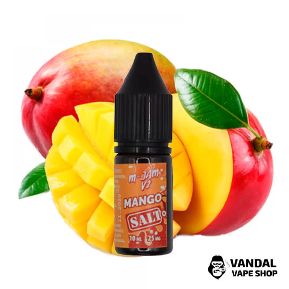 ЖИДКОСТЬ M-Jam V2 Salt 10 мл НА СОЛЕВОМ НИКОТИНЕ 25 мг со вкусом манго ЖИДКОСТЬ M-Jam V2 Salt 10 мл НА СОЛЕВОМ НИКОТИНЕ 25 мг со вкусом манго