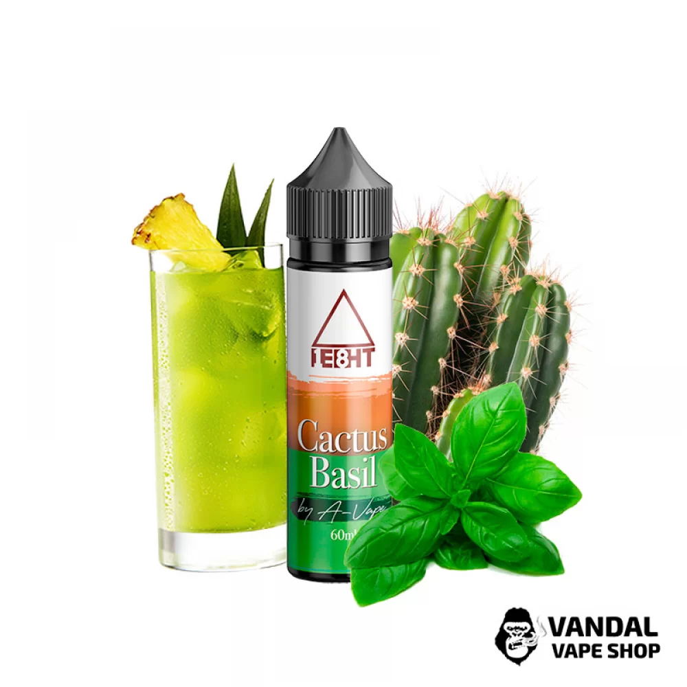 Жидкость Alchemist 1e8ht 60 мл на органическом никотине 3 мг со вкусом кактуса и базилика с холодком Жидкость Alchemist 1e8ht 60 мл на органическом никотине 3 мг со вкусом кактуса и базилика с холодком