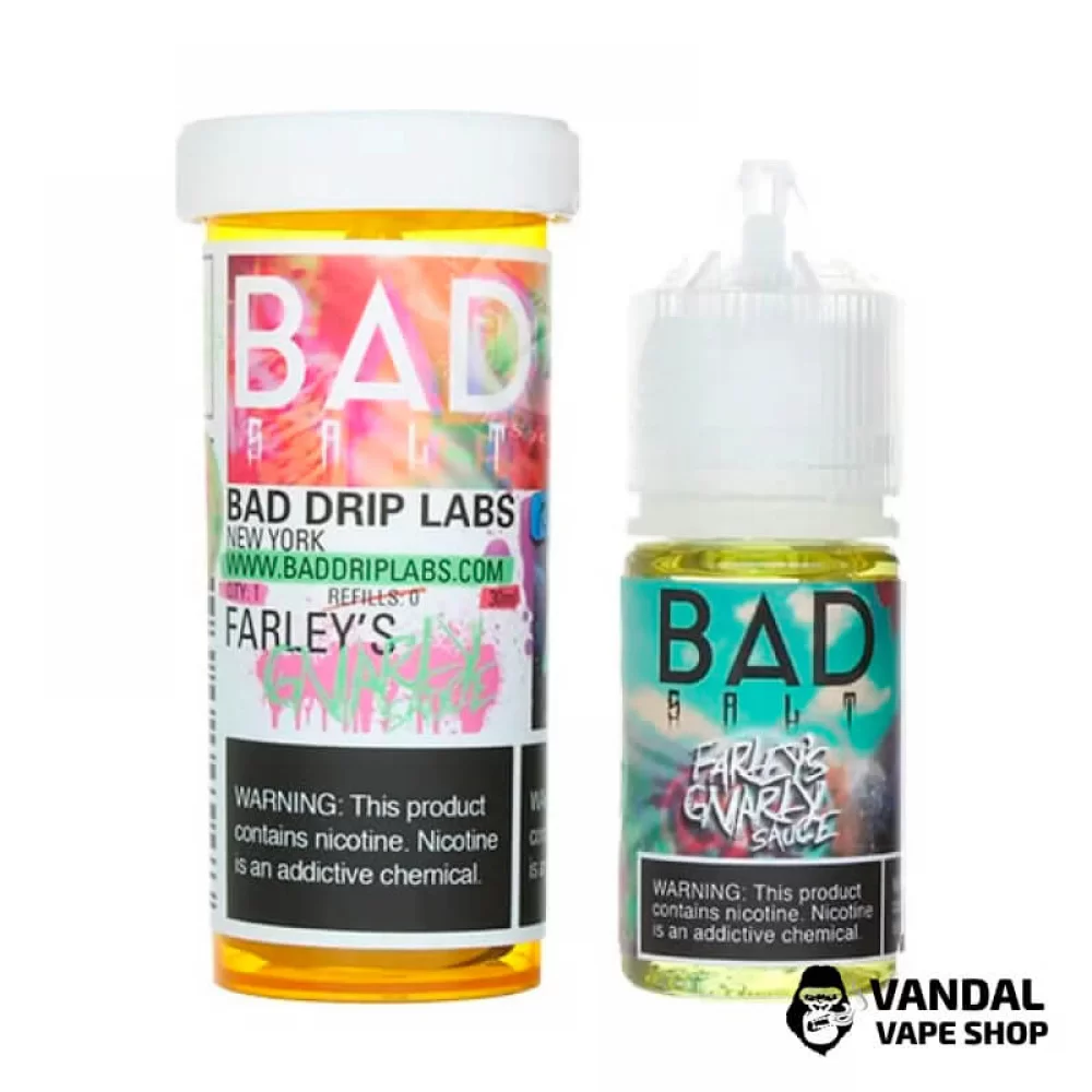 Премиальная солевая жидкость Bad Drip Bad Salt 30 мл 25 мг со вкусом жвачки с клубникой и киви