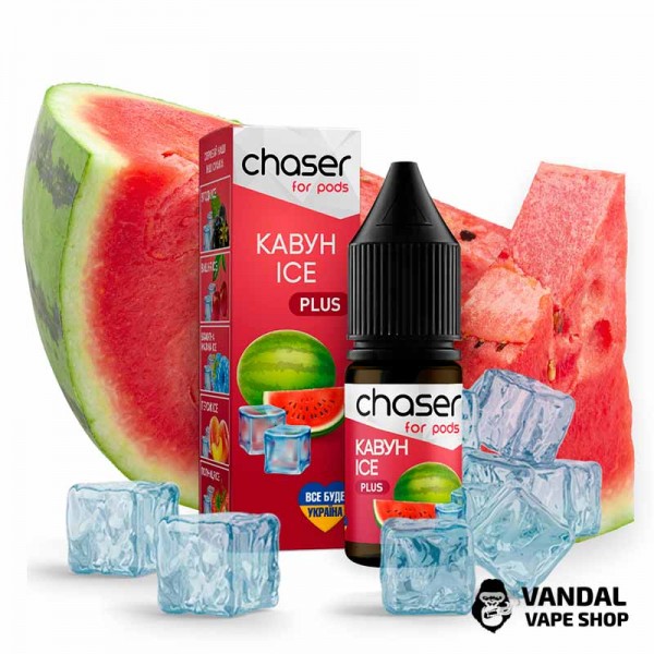 Жидкость Chaser 10 мл, 60 мг НА СОЛЕВОМ НИКОТИНЕ СО ВКУСОМ арбуза с холодком