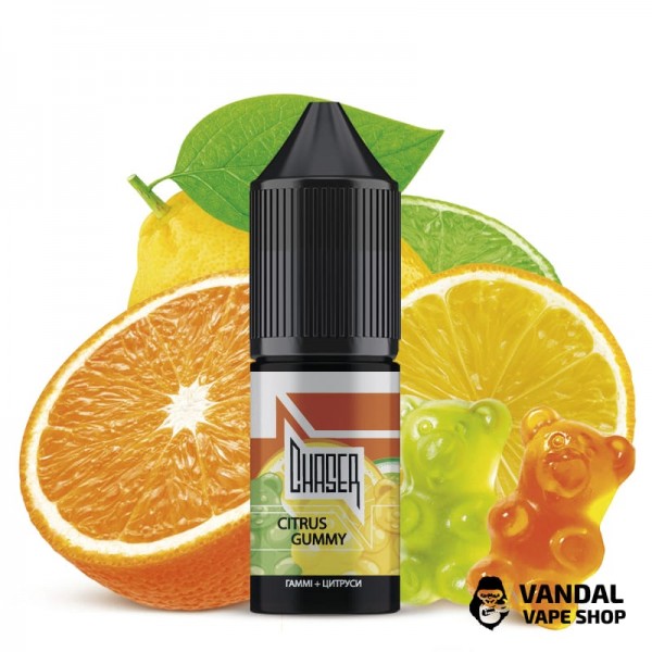 ЖИДКОСТЬ  Chaser Salt - Citrus Gummy 30 мл 30 мг НА СОЛЕВОМ НИКОТИНЕ СО ВКУСОМ мишек гамми с цитрусом
