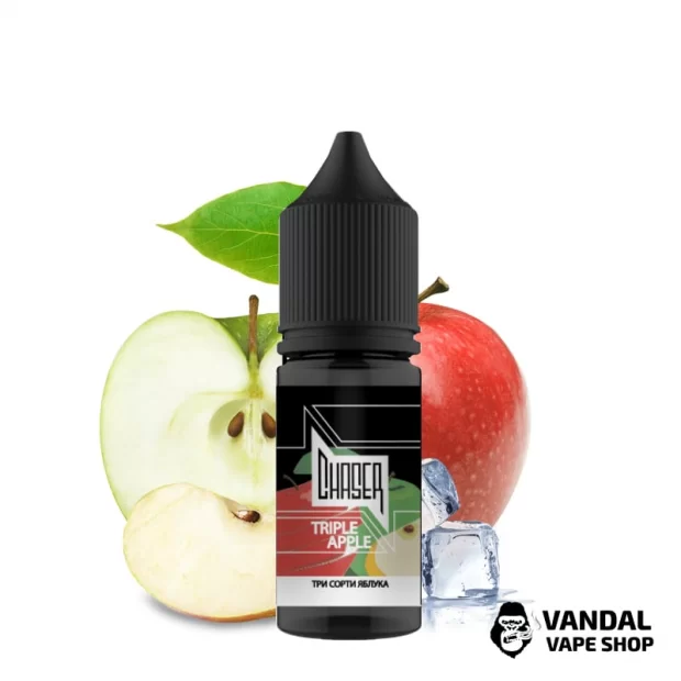 ЖИДКОСТЬ  Chaser Salt - Triple Apple 15 мл 30 мг НА СОЛЕВОМ НИКОТИНЕ со вкусом трех видов яблок