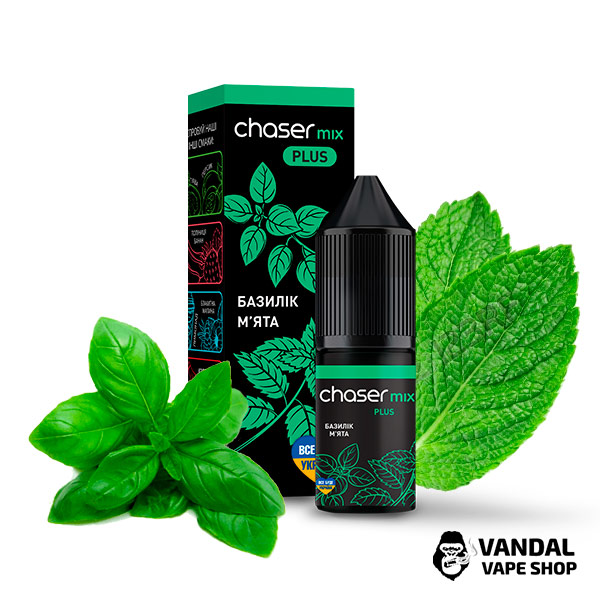 ЖИДКОСТЬ Chaser Mix SALT - 10 мл 50 мг НА СОЛЕВОМ НИКОТИНЕ СО ВКУСОМ базилика и мяты