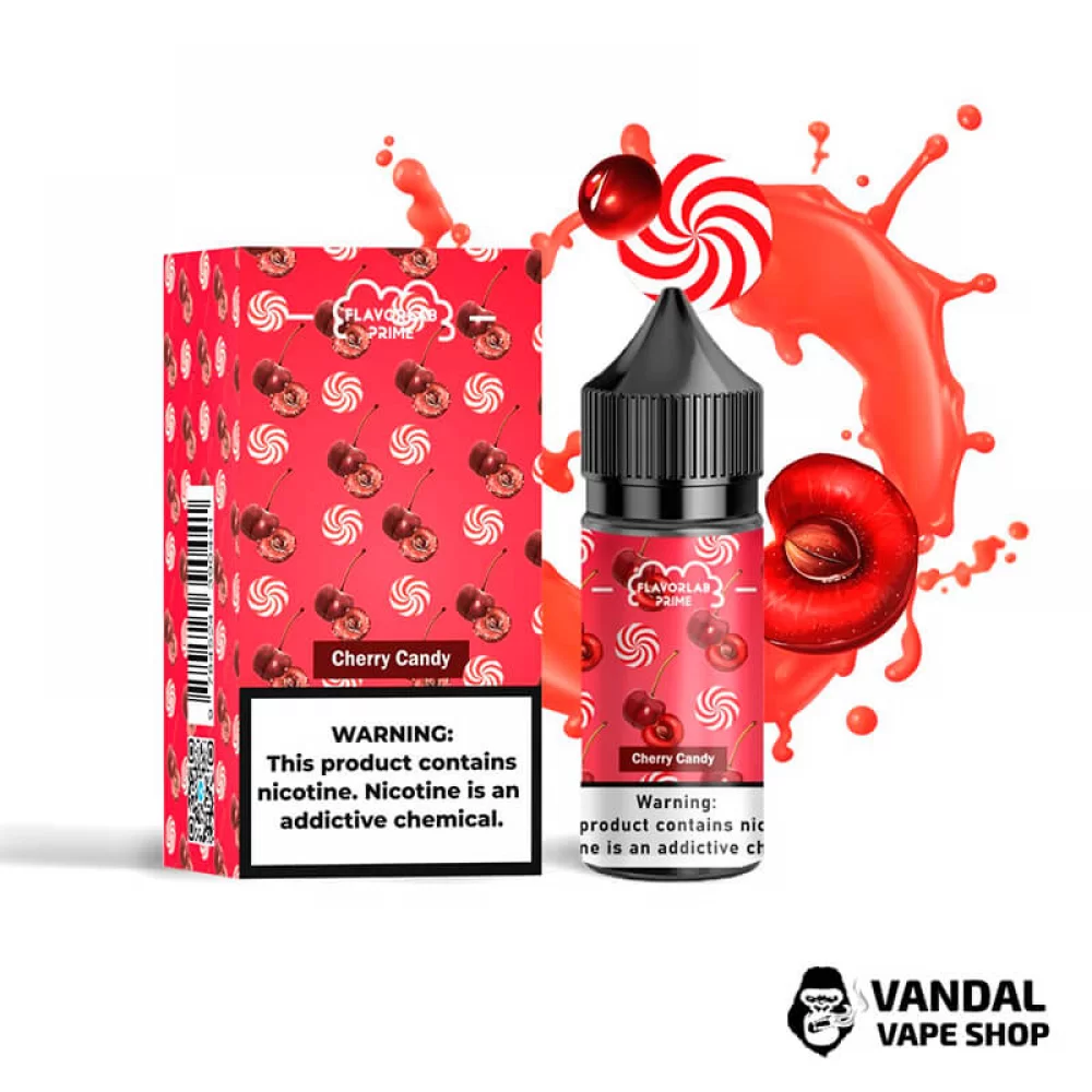 Рідина Flavorlab Prime 30 мл 50 мг на сольовому нікотині зі смаком вишневих цукерок Рідина Flavorlab Prime 30 мл 50 мг на сольовому нікотині зі смаком вишневих цукерок