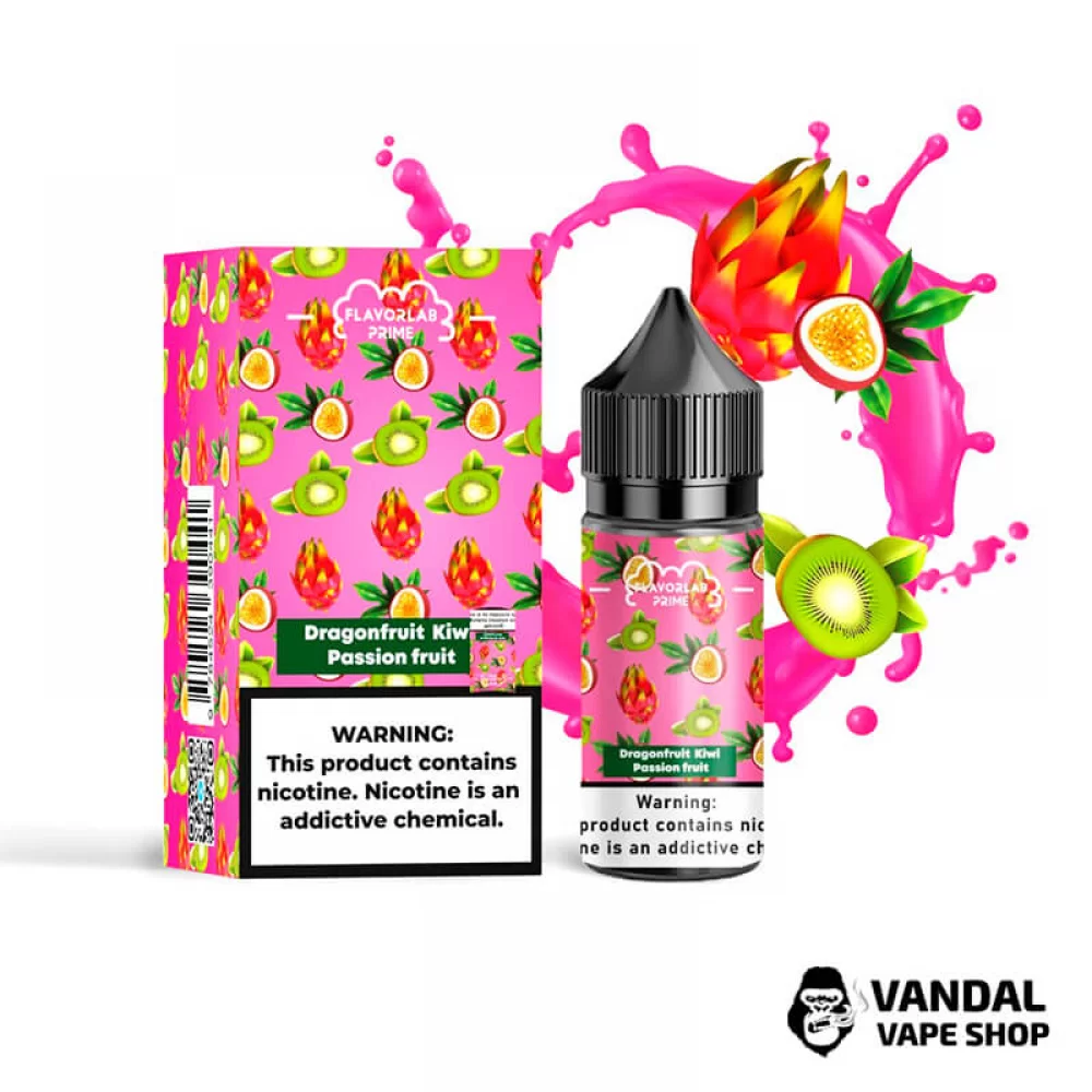 Жидкость Flavorlab Prime 30 мл 50 мг на солевом никотине со вкусом киви, маракуи и питаи