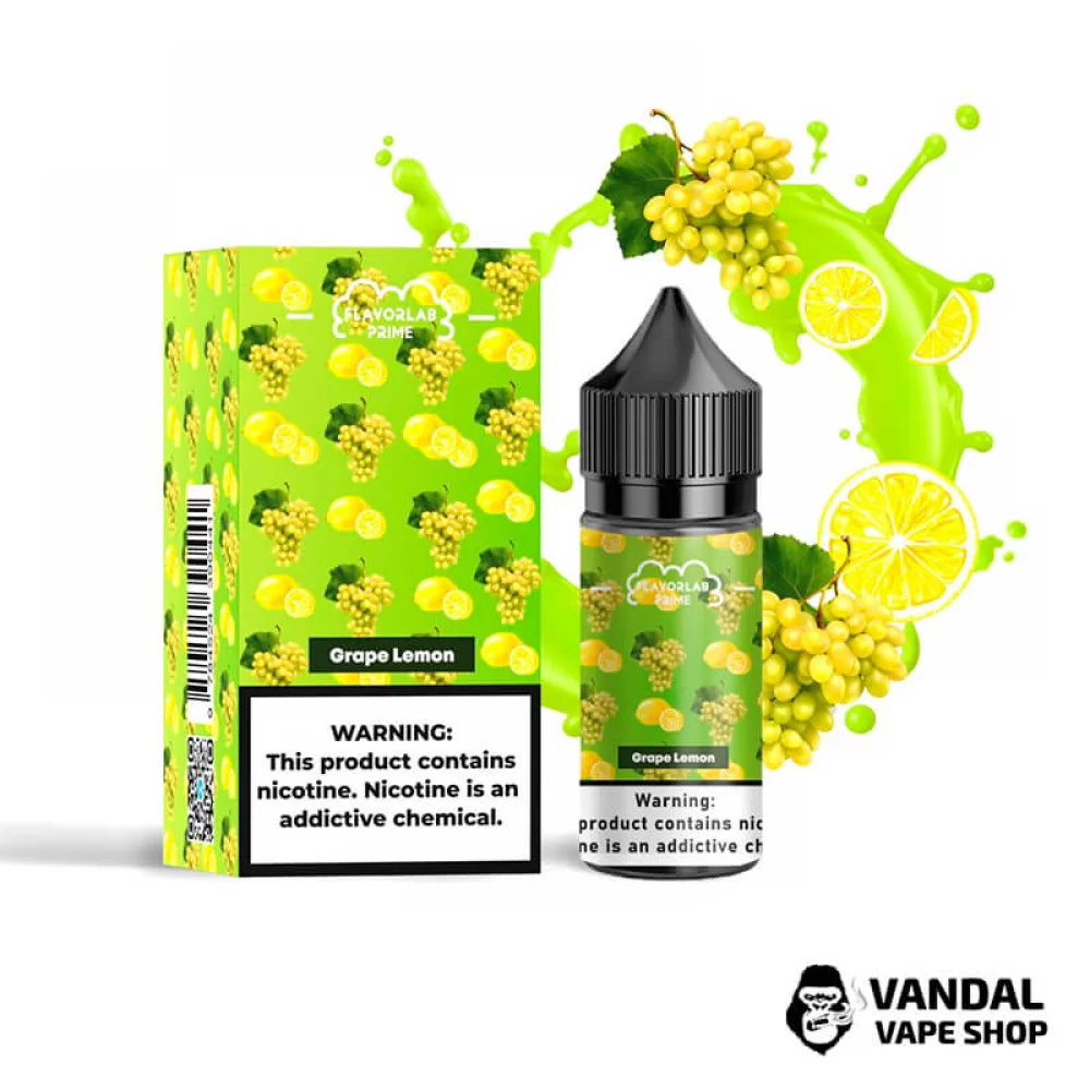 Рідина Flavorlab Prime 30 мл 50 мг на сольовому нікотині зі смаком лимона і винограду