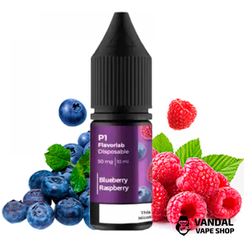 ЖИДКОСТЬ Flavorlab P1 10 мл НА СОЛЕВОМ НИКОТИНЕ 50 мг со вкусом черники и малины