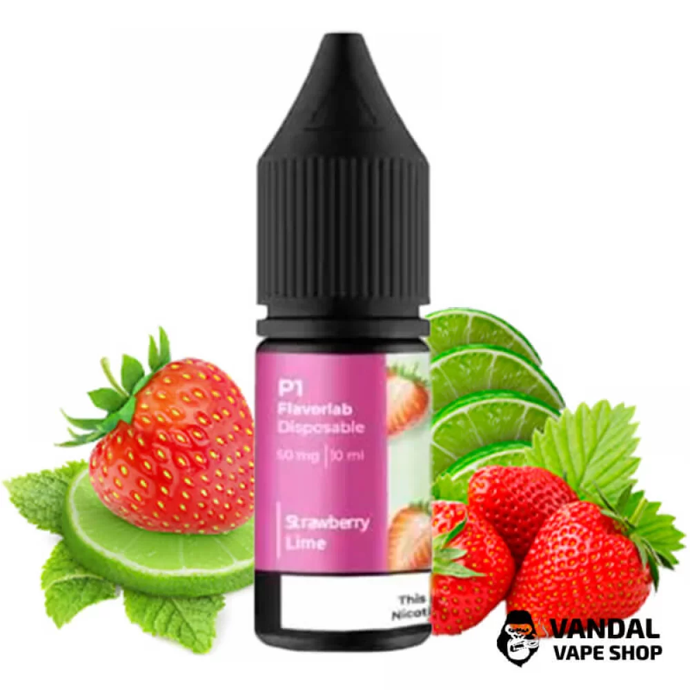 ЖИДКОСТЬ Flavorlab P1 10 мл НА СОЛЕВОМ НИКОТИНЕ 50 мг со вкусом клубники и лайма ЖИДКОСТЬ Flavorlab P1 10 мл НА СОЛЕВОМ НИКОТИНЕ 50 мг со вкусом клубники и лайма