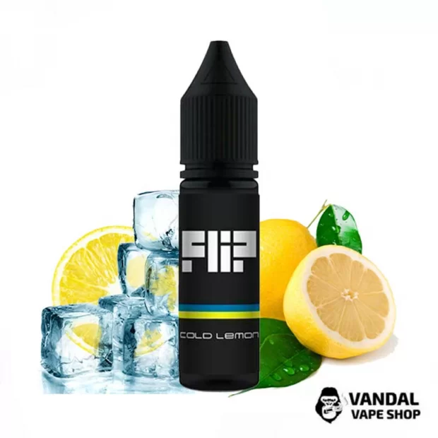 ЖИДКОСТЬ FLIP Salt 15 мл НА СОЛЕВОМ НИКОТИНЕ 50 мг со вкусом лимона с холодком