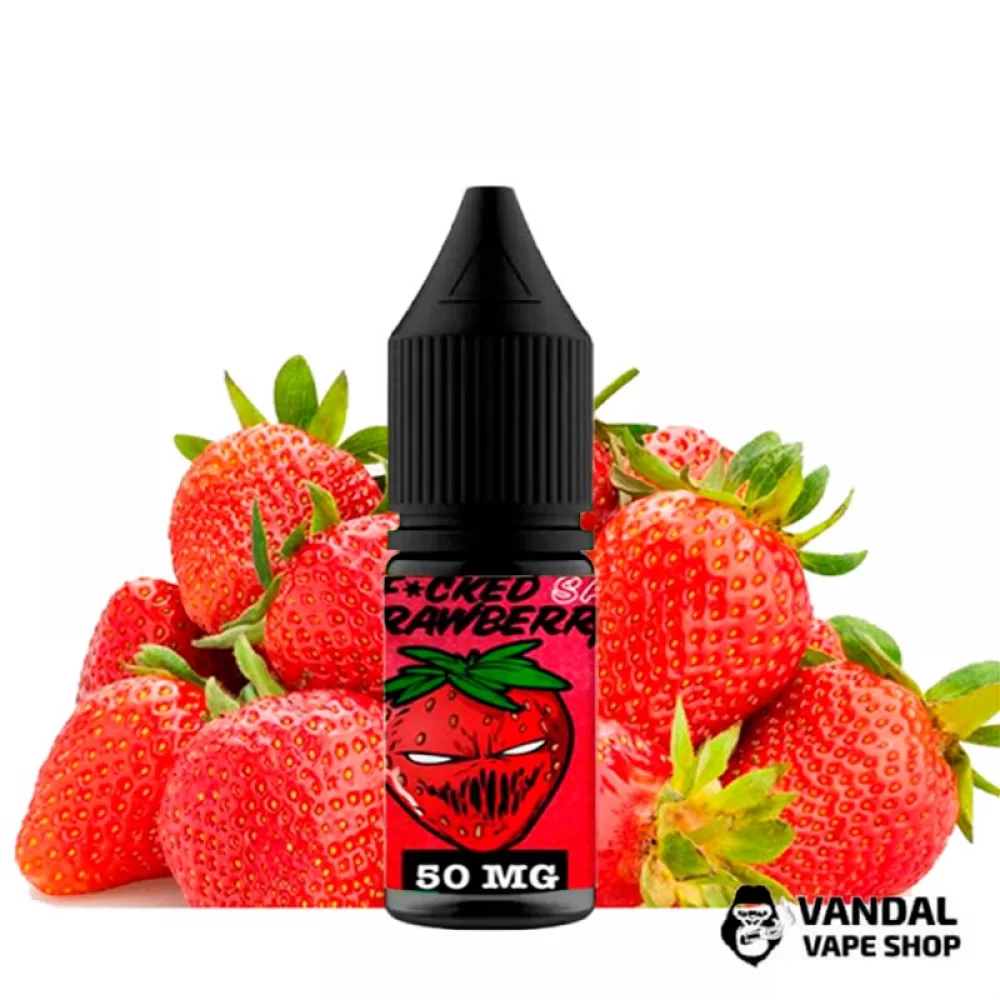 Рідина Fucked Lab Salt 10 мл на сольовому нікотині 25 мг зі смаком полуниці Рідина Fucked Lab Salt 10 мл на сольовому нікотині 25 мг зі смаком полуниці