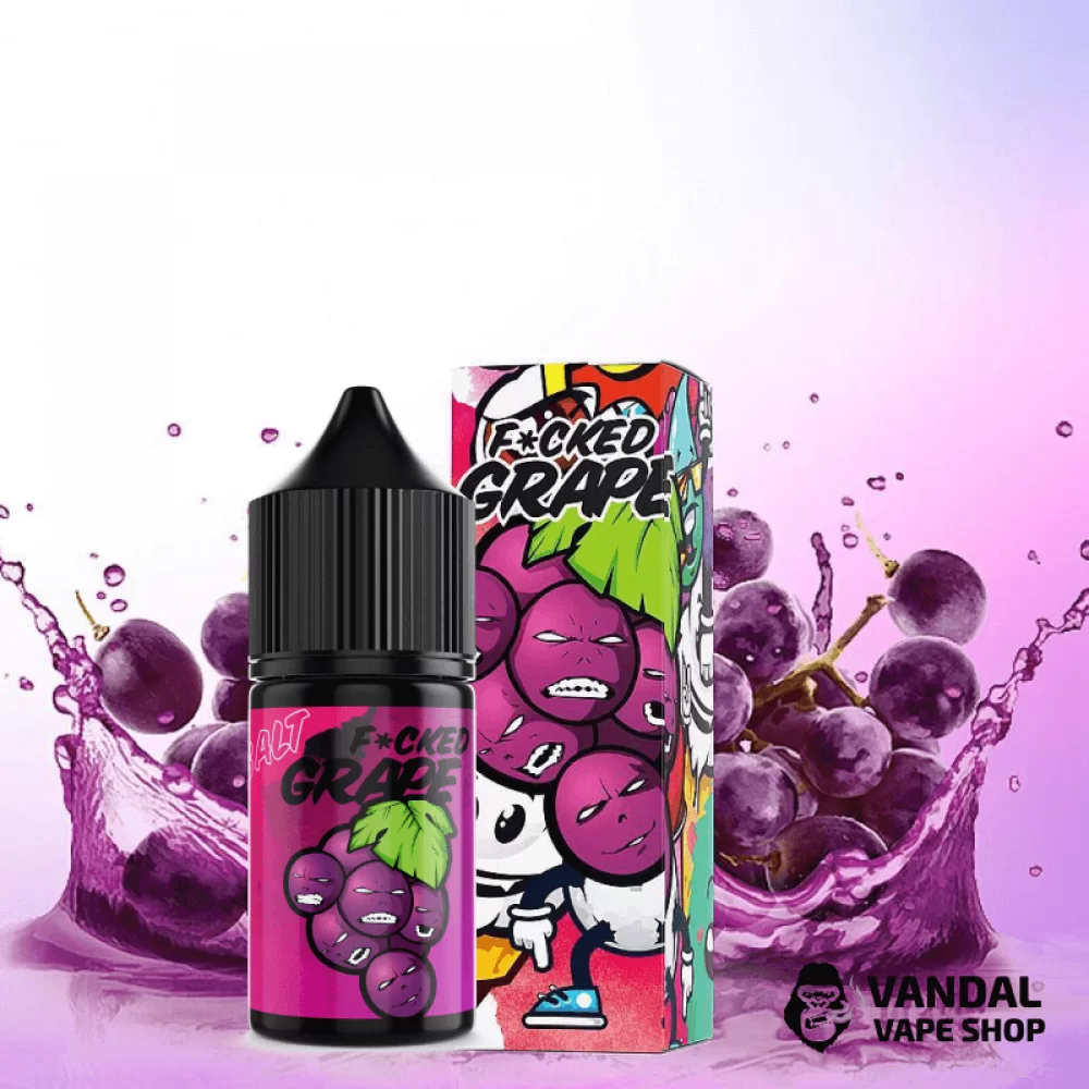 Жидкость Fucked Salt - 30 мл 25 мг на солевом никотине со вкосом винограда Жидкость Fucked Salt - 30 мл 25 мг на солевом никотине со вкосом винограда