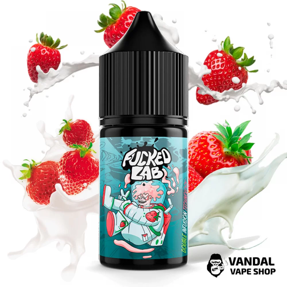 Жидкость Fucked Platinum 30 мл на солевом никотине 25 мг со вкусом клубничного милкшейка Жидкость Fucked Platinum 30 мл на солевом никотине 25 мг со вкусом клубничного милкшейка