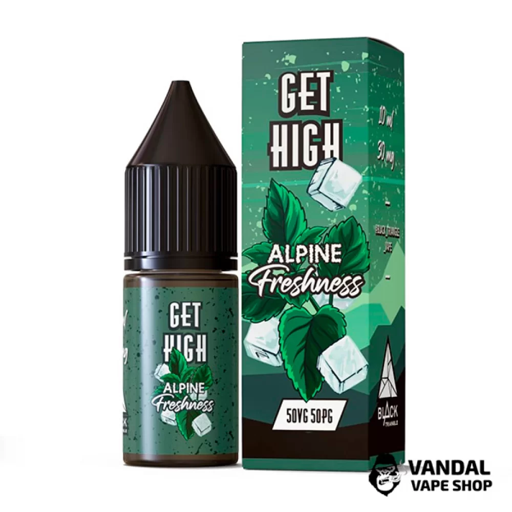 ЖИДКОСТЬ Get High - 10 мл НА СОЛЕВОМ НИКОТИНЕ 30 мг со вкусом мяты с холодком