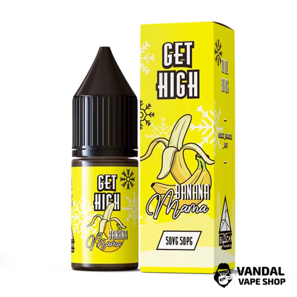 ЖИДКОСТЬ Get High - 10 мл НА СОЛЕВОМ НИКОТИНЕ 30 мг со вкусом банана с холодком