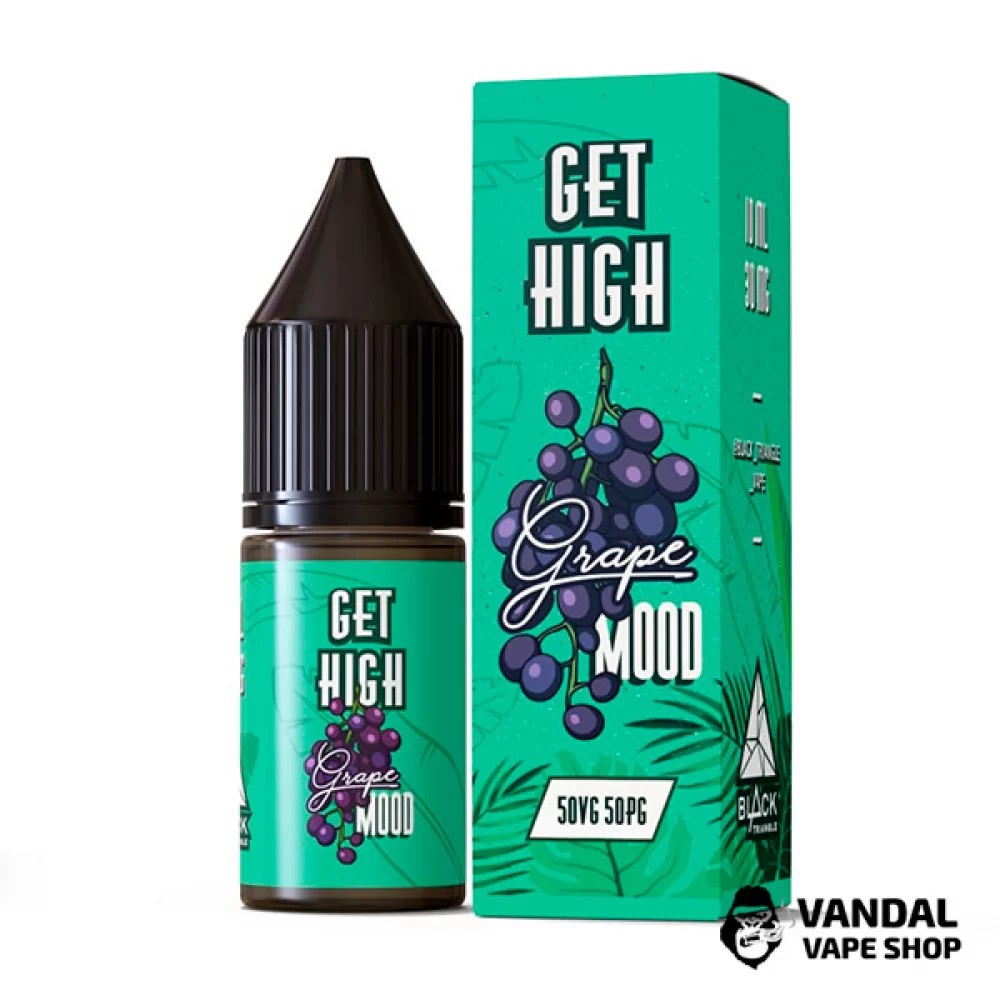 ЖИДКОСТЬ Get High - 10 мл НА СОЛЕВОМ НИКОТИНЕ 30 мг со вкусом винограда с холодком
