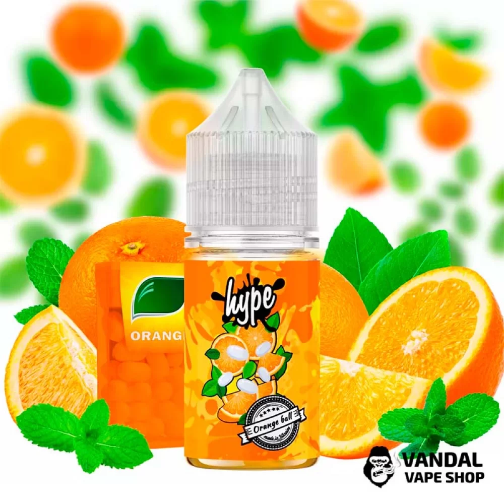 Жидкость Hype 30 мл 15 мг на солевом никотине со вкусом апельсина с мятой