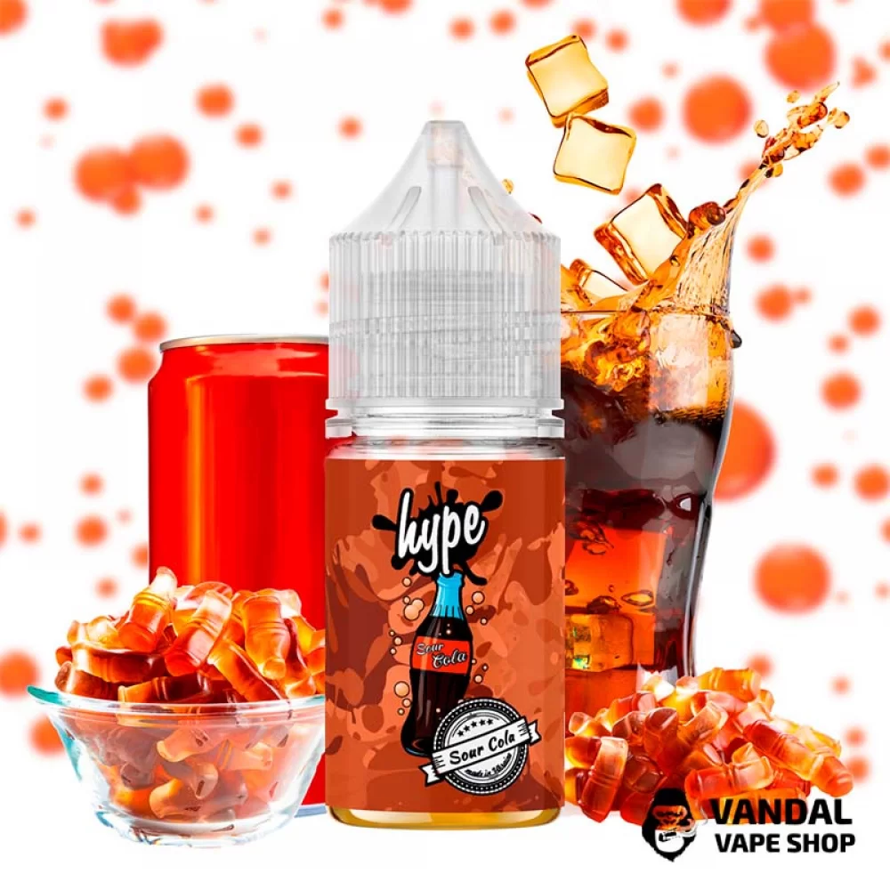 Жидкость Hype 30 мл 15 мг на солевом никотине со вкусом желейных конфет из Coca-Cola Жидкость Hype 30 мл 15 мг на солевом никотине со вкусом желейных конфет из Coca-Cola