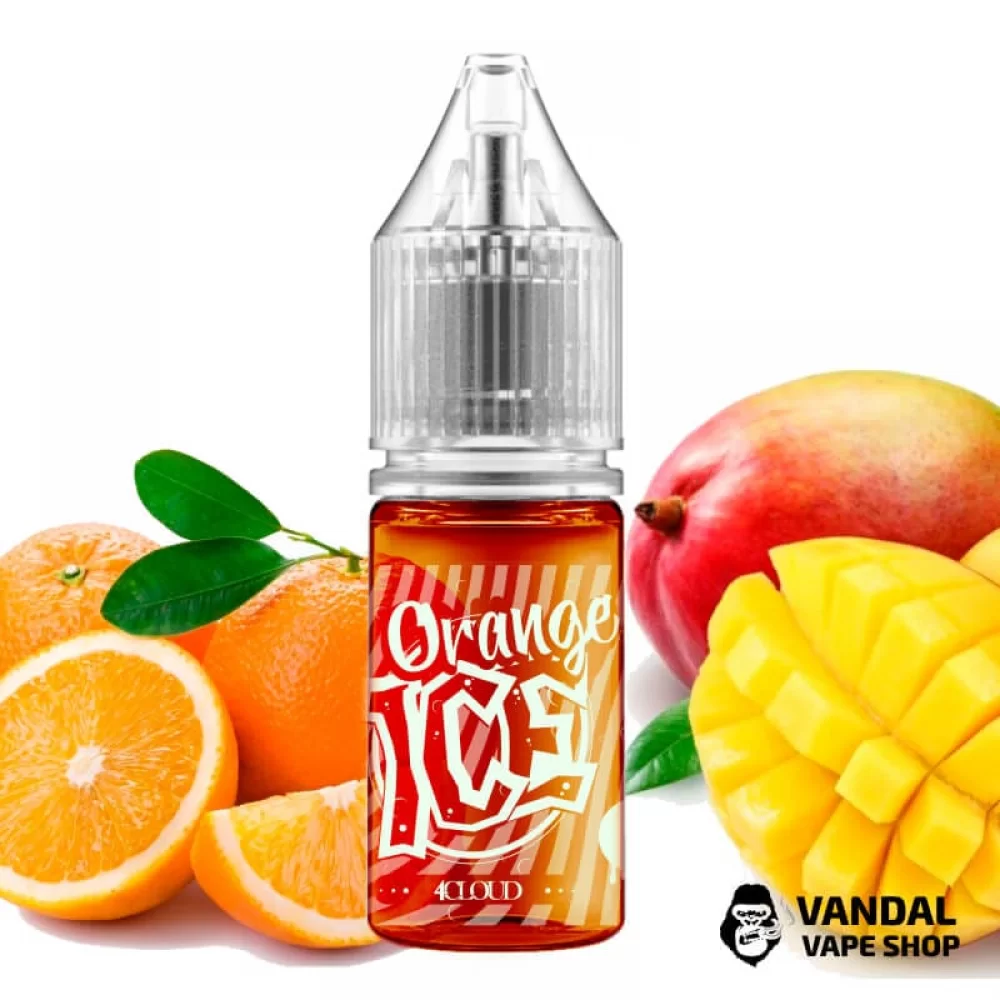 ЖИДКОСТЬ ICE - Orange 11 мл 50 мг НА СОЛЕВОМ НИКОТИНЕ СО ВКУСОМ Апельсина , персик , манго со льдом