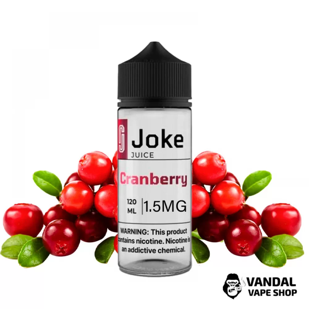 Жидкость Joke 120 мл на органическом никотине 6 мг со вкусом клюквы Жидкость Joke 120 мл на органическом никотине 6 мг со вкусом клюквы