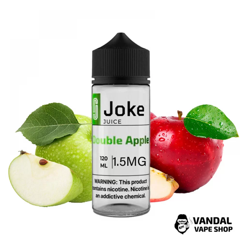 Жидкость Joke 120 мл на органическом никотине 6 мг со вкусом микса яблок Жидкость Joke 120 мл на органическом никотине 6 мг со вкусом микса яблок