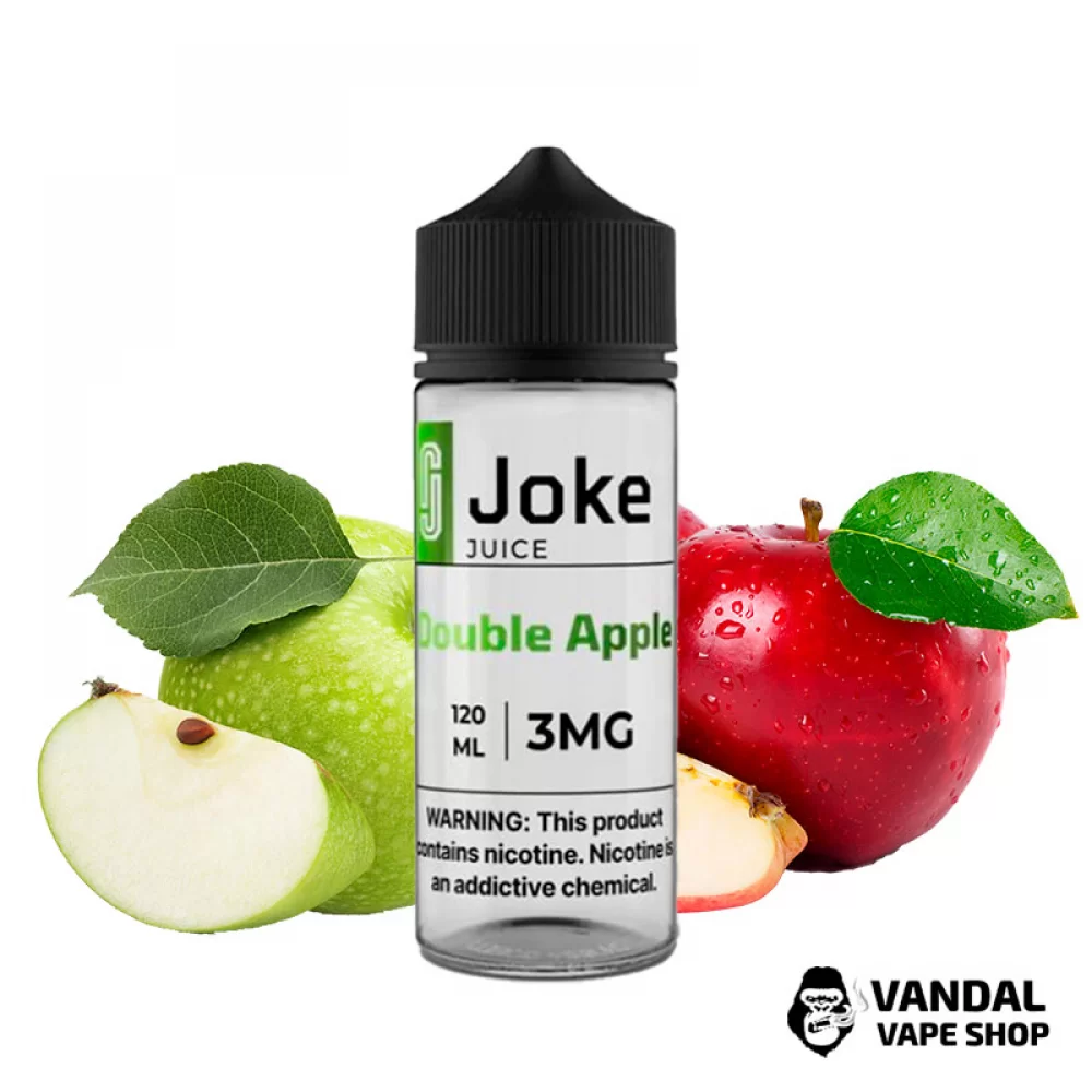 Жидкость Joke 120 мл на органическом никотине 3 мг со вкусом микса яблок Жидкость Joke 120 мл на органическом никотине 3 мг со вкусом микса яблок