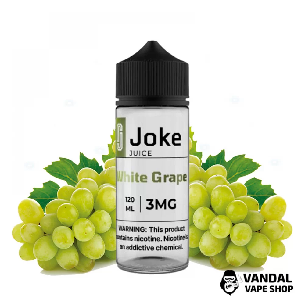 Жидкость Joke 120 мл на органическом никотине 3 мг со вкусом белого винограда