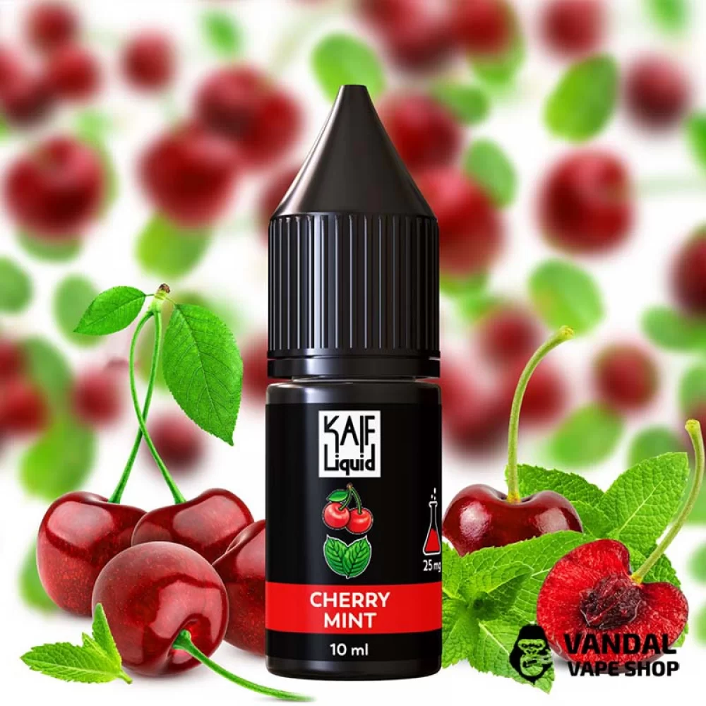 Жидкость Kaif Liquid Salt 10 мл на солевом никотине 25 мг со вкусом вишни с мятой