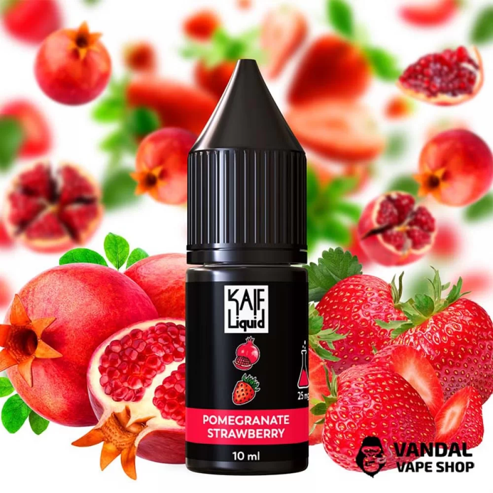 Жидкость Kaif Liquid Salt 10 мл на солевом никотине 25 мг со вкусом граната и клубники