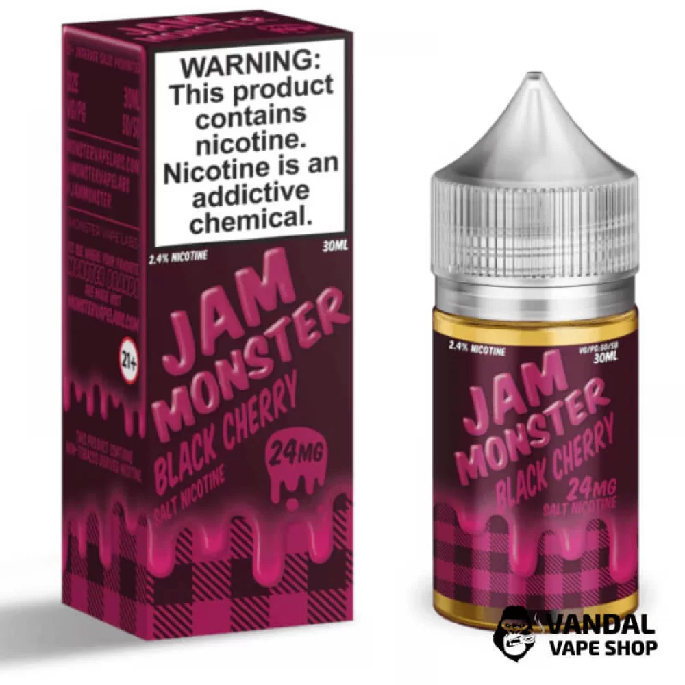 Премиальная солевая жидкость Jam Monster Salt 30 мл, 48 мг со вкусом джема из черешни